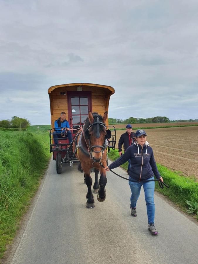 Veritable Roulotte Hippomobile "La Bailleul" Mentheville エクステリア 写真
